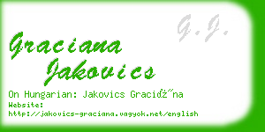 graciana jakovics business card